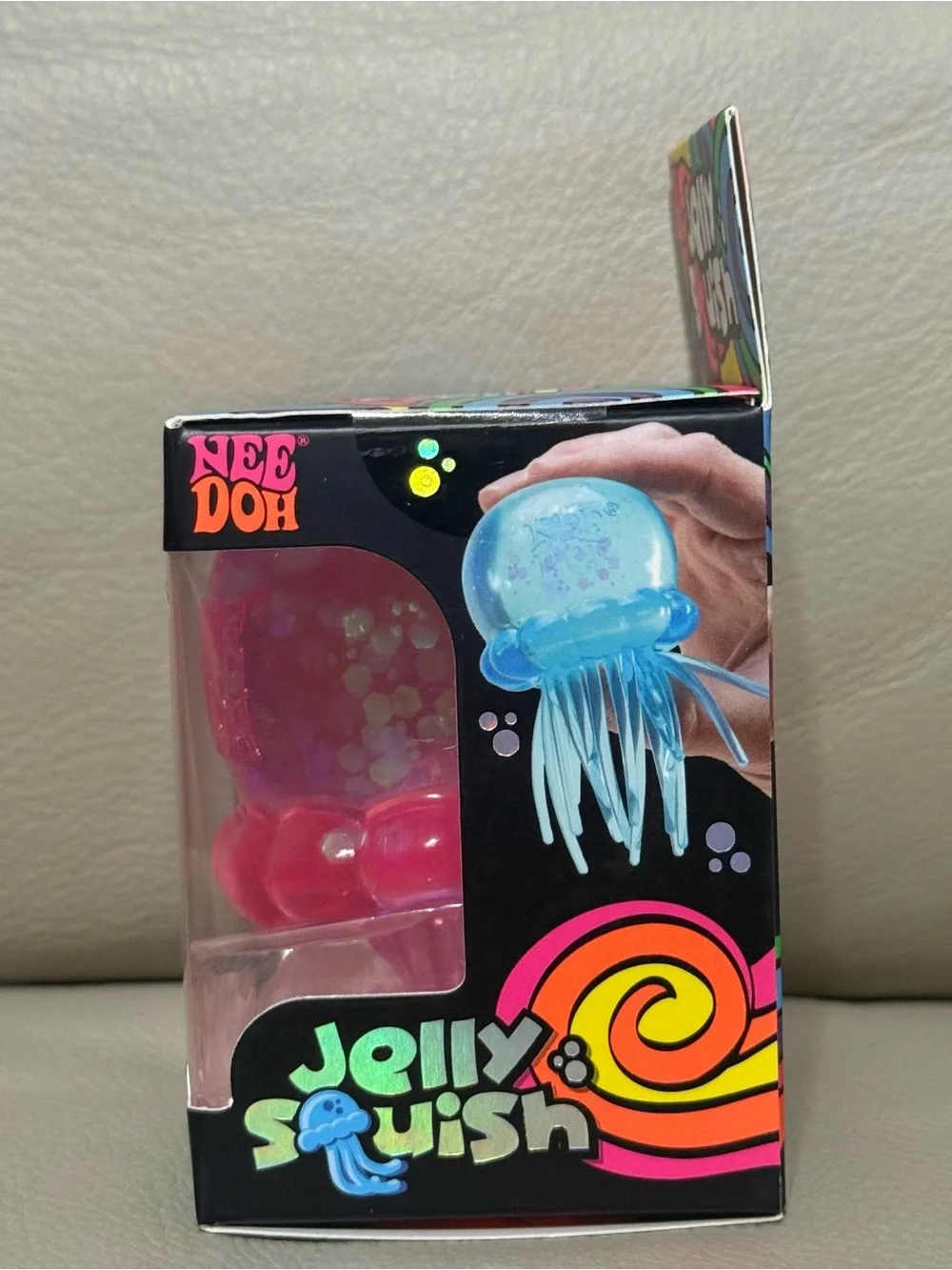 NEW Schylling NeeDoh Jelly Squish Jelly Fish Squishy PINK Super Solid Squish
